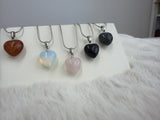Crystal heart necklaces