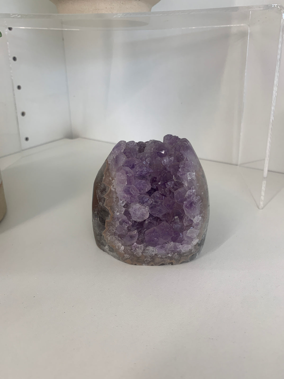 Raw amethyst geode
