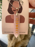 Rose Quartz Moon Phases Necklace