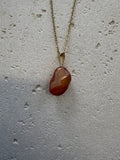 Gold carnelian necklace