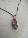 Unakite hand wrapped necklace