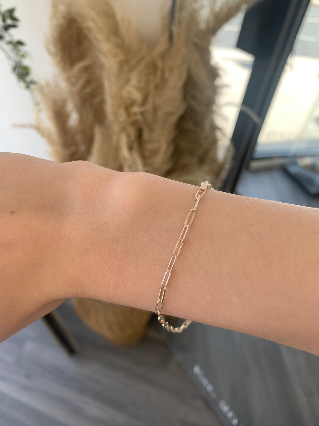 Sterling Silver Paperclip Bracelet