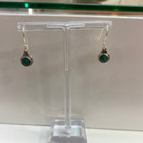 emerald round earrings