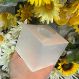 Selenite polished cube