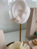 Marquise cluster ear jacket studs