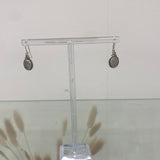 Moonstone round drop earrings