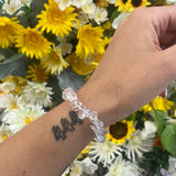 Clear quartz chip bracelet