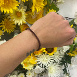 Garnet facet bead bracelet