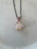 Hand wrapped Citrine copper necklace