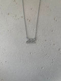 222 Crystal paved Angel number necklace