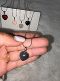 Crystal heart necklaces