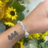 Aquamarine & Moonstone chipped bracelet