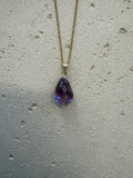 Gold amethyst necklace
