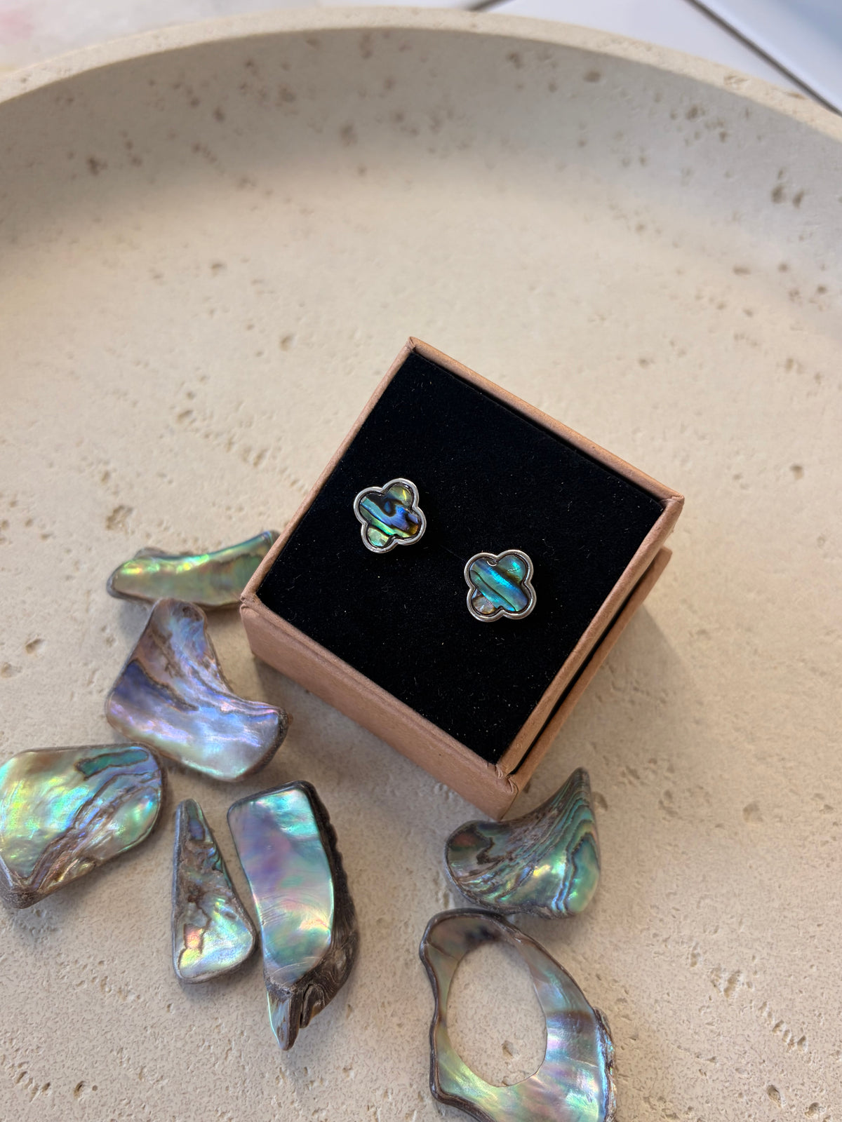Abalone shell studs