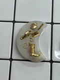Gold charm pendants