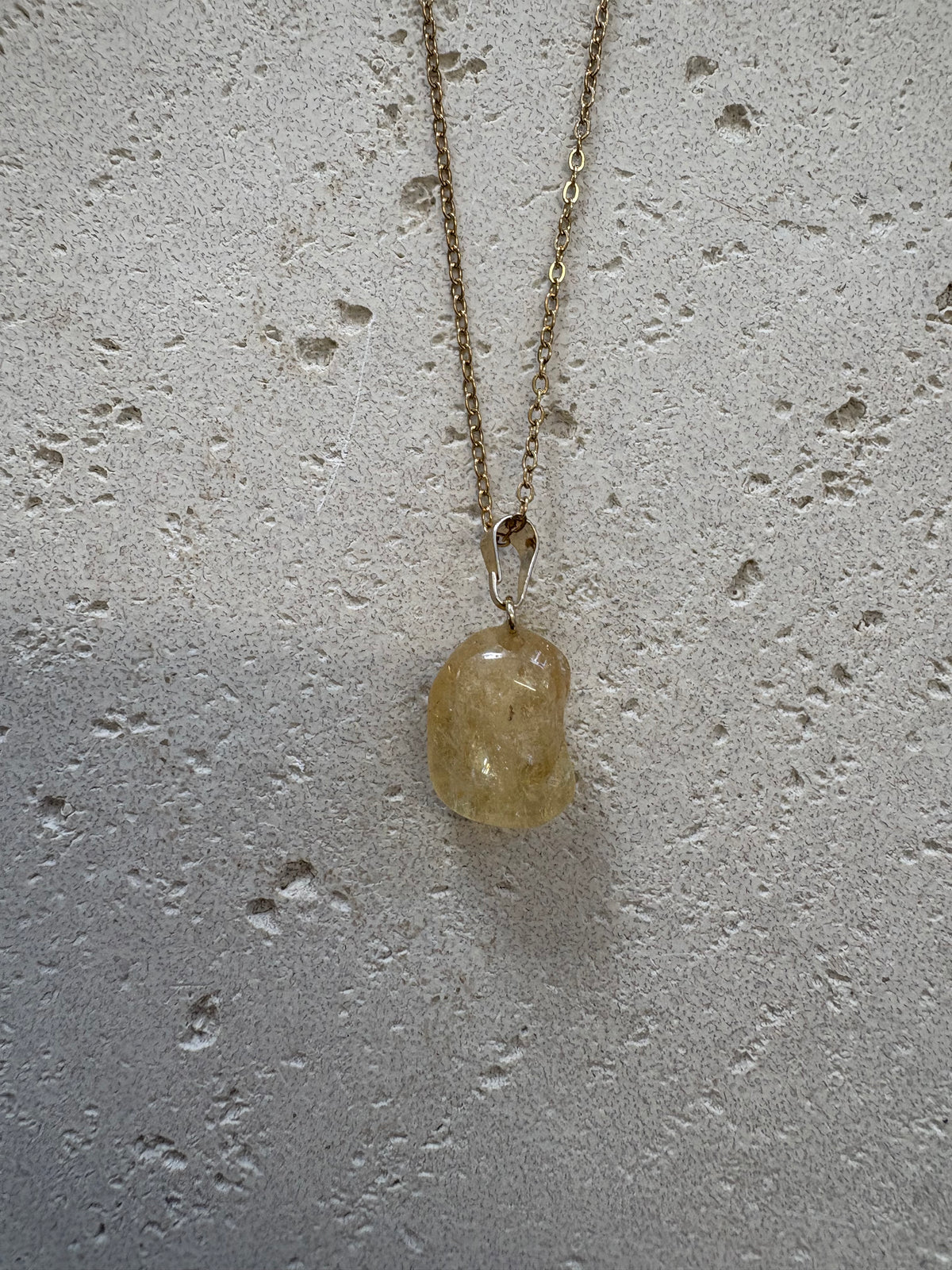 Gold citrine necklace