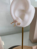 Marquise cluster ear jacket studs