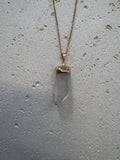 Clear quartz point necklace