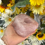 Rose quartz tea light