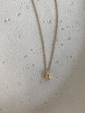 Gold initial necklace
