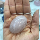 Rose quartz palmstone