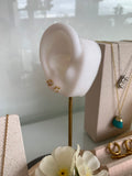 Marquise leaf stud