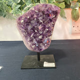 Amethyst polished druze on stand