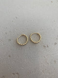 Gold link huggie hoops