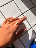 Rainbow moonstone ring