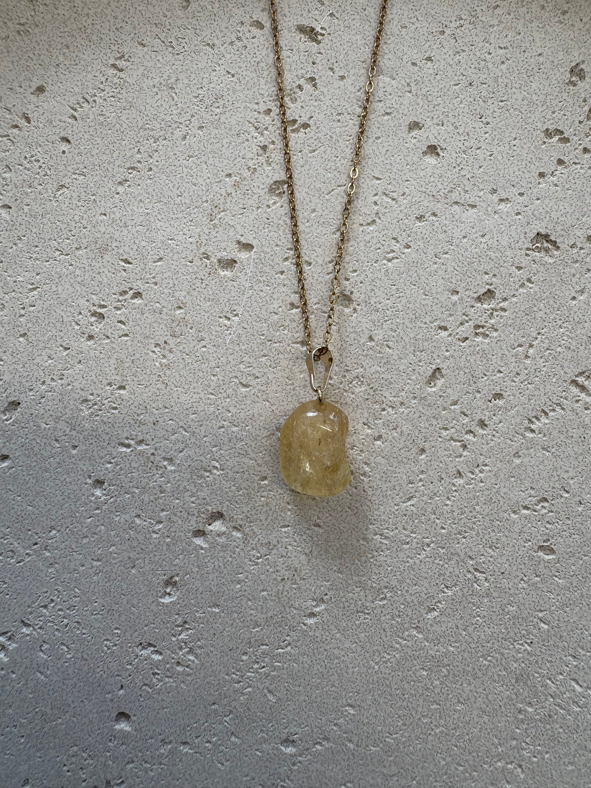 Gold citrine necklace