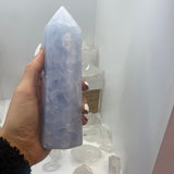 Blue calcite point