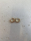 Gold spike huggie hoops