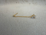 Double stud chain gold