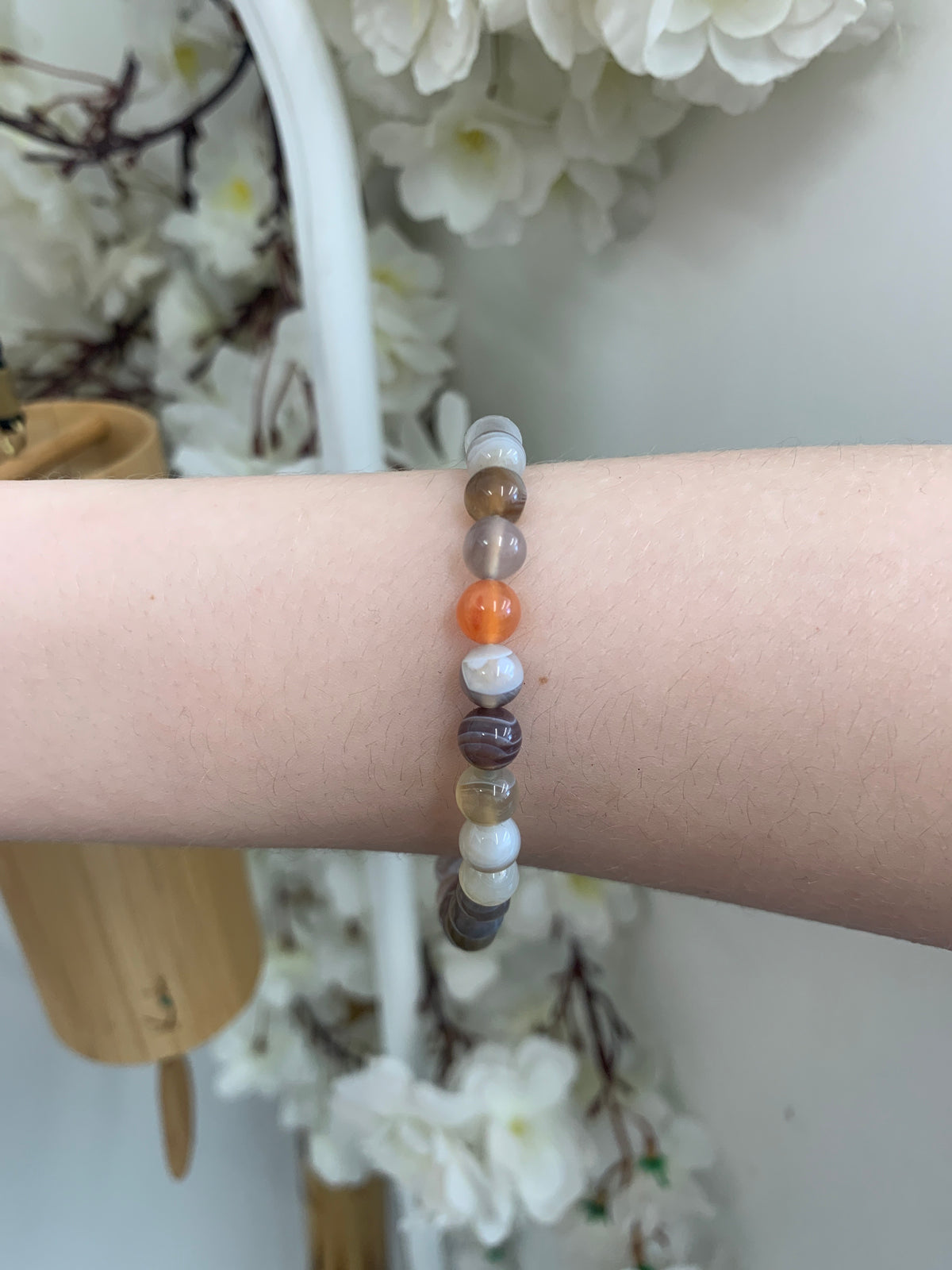 Botswana Agate M bead bracelet