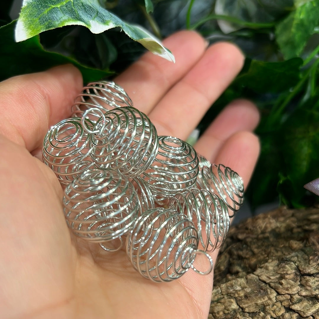 Silver crystal cage