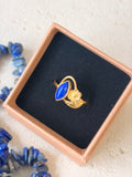 Lapis lazuli marquise ring