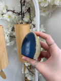 Blue agate end incense holder