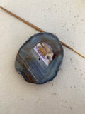 Purple Agate Slab incense holder