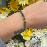 Moss agate XS bead bracelet