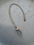 Clear quartz point necklace