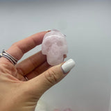 Rose quartz skull