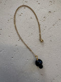 Gold mushroom pendant necklace
