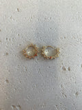 Gold spike huggie hoops