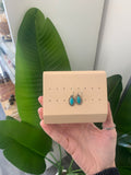 Turquoise marquise drop earrings