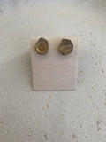 Raw citrine handmade sterling silver studs