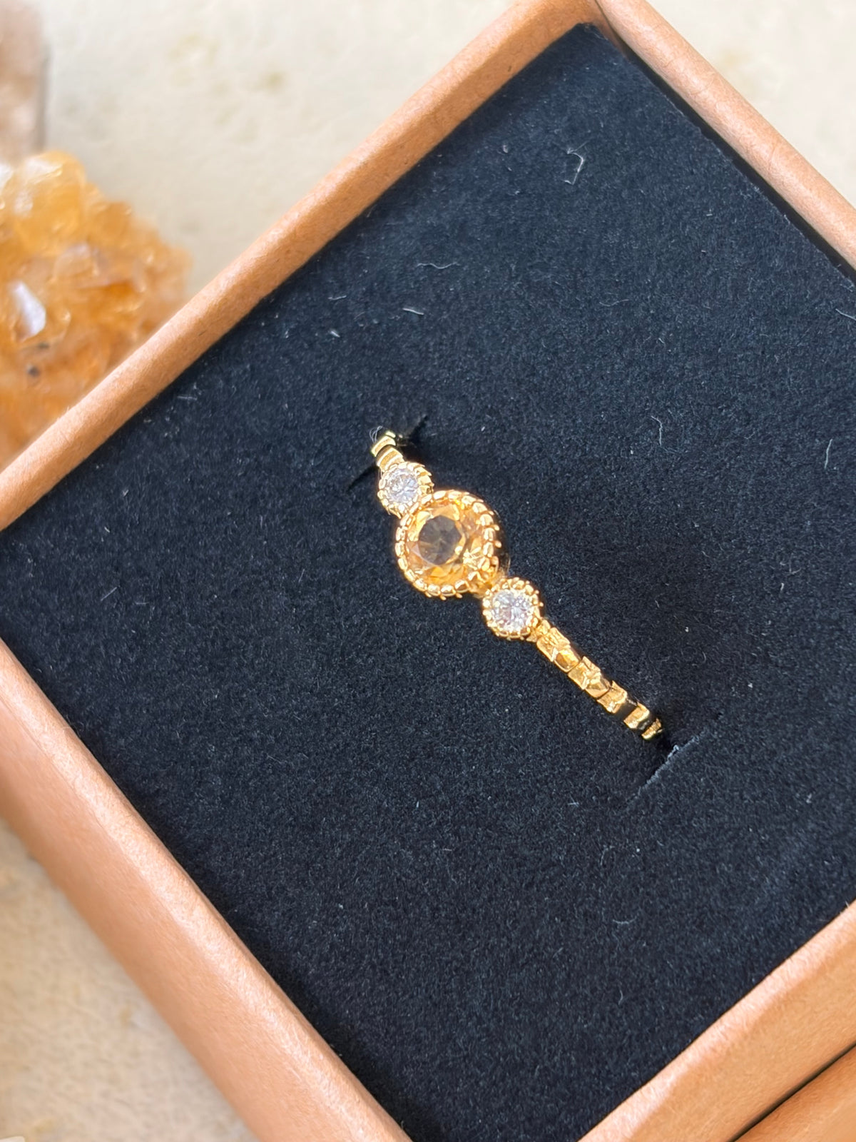 Citrine sunlight ring