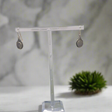 Moonstone round drop earrings