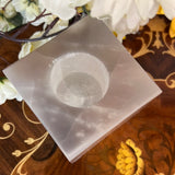 Selenite polished cube