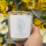 Pisces zodiac candle