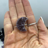 Amethyst druze moon